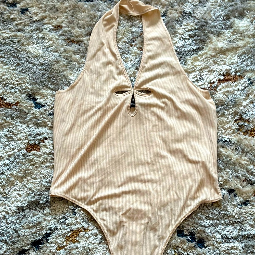 Pretty Little Thing Tan Body Suit